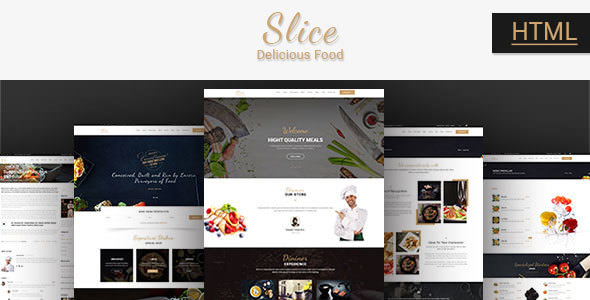 Slice Restaurant - 响应式餐厅Bootstrap模板