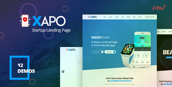 Xapo - 响应式着陆页HTML5模板