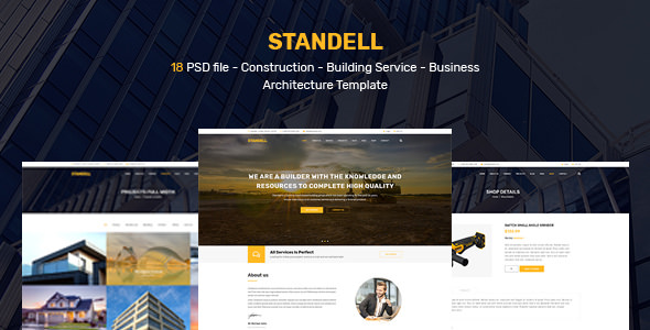 Standell v1.0 - 多用途建筑PSD模板