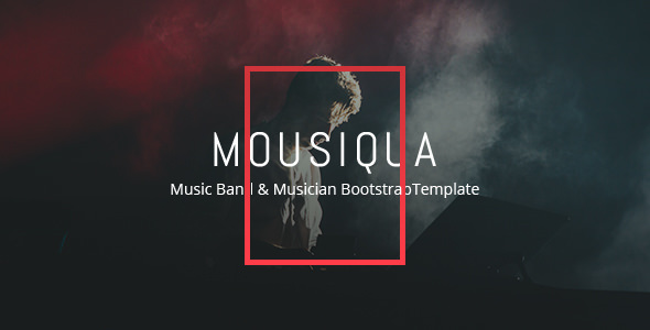 Mousiqua - 音乐乐队HTML模板