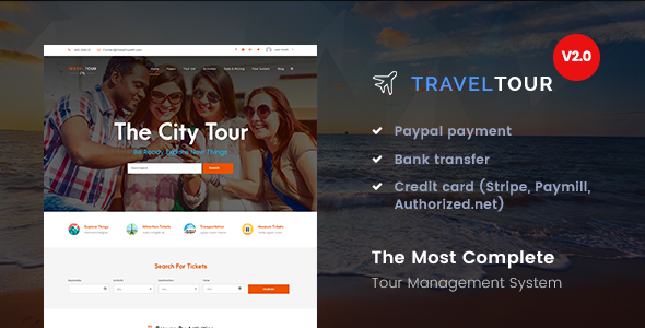 Travel Tour - 旅游客房名宿预订管理WordPress系统