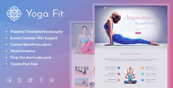 Yoga Fit - 健身运动瑜伽健身房WordPress主题