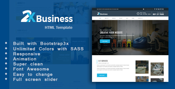 2x Business - 企业公司HTML模板
