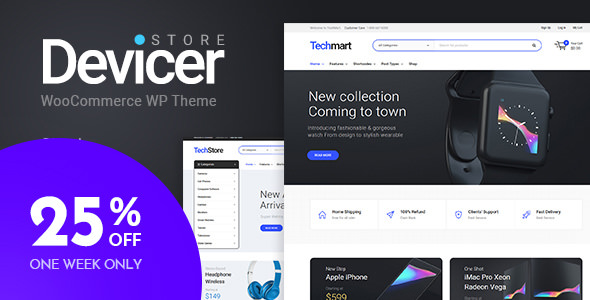 Devicer - 数码电子产品在线商店WordPress主题