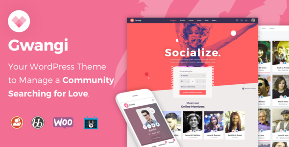 Gwangi - PRO Multi-Purpose Membership Social Network & BuddyPress Community Theme