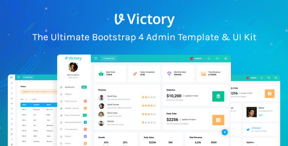 Victory Bootstrap 4 Admin Template