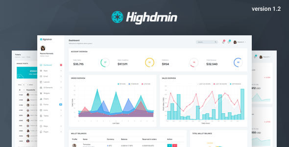 Highdmin - 响应式Bootstrap 4管理仪表板