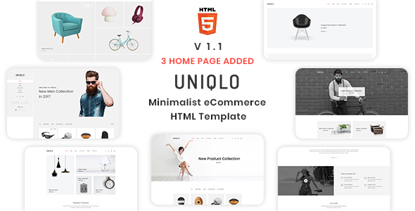 Uniqlo - 极简eCommerce电商HTML模板