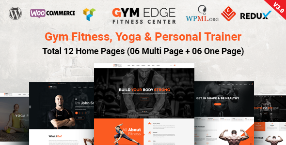 Gym Edge - 健身运动健身房网站WordPress主题