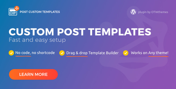 Post Custom Templates Pro - 自定义文章模板WordPress插件