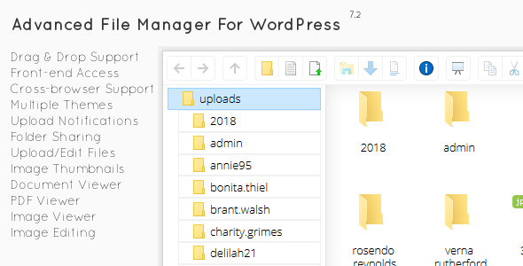 File Manager Plugin 媒体文件管理Wordpress插件