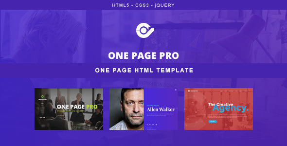 One Page Pro - 多用途单页HTML模板