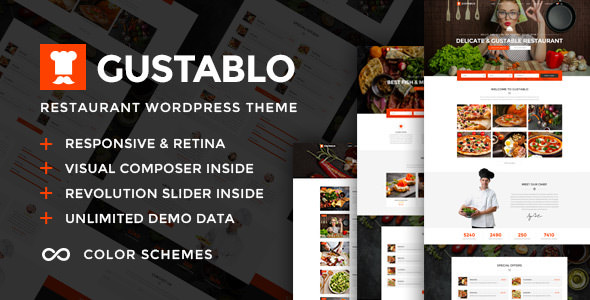 Gustablo - 餐厅咖啡厅响应式WordPress主题