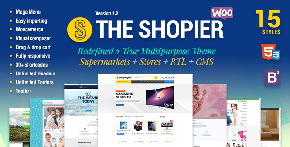 Shopier - 响应式多用途WooCommerce主题