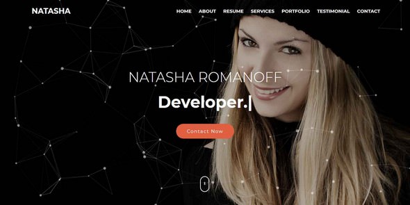 Natasha v1.0 - 单页作品展示 HTML 模板