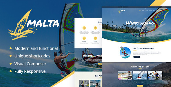 Malta - Windsurfing, Kitesurfing & Wakesurfing Center Theme