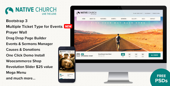 NativeChurch - Multi Purpose Wordpress Theme