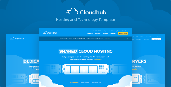 Cloudhub - 主机空间托管HTML模板
