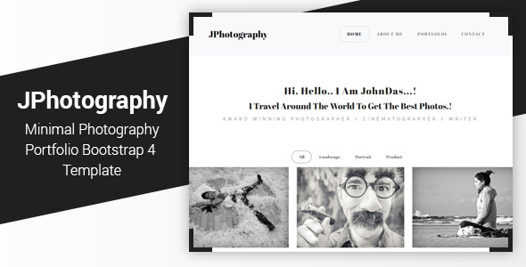 JPhotography - 迷你作品展示HTML5模板