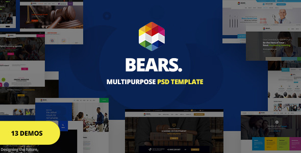 Bear's - 多功能商业PSD模板