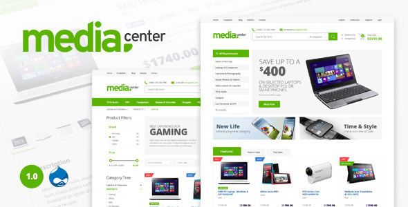 Media Center - 多用途Drupal主题