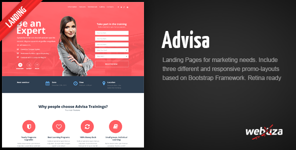 Advisa – Marketing Landing Page