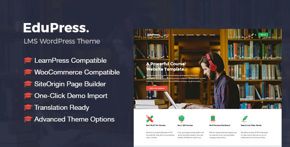 EduPress | Responsive LMS University Education WordPress Theme