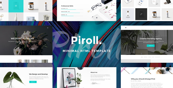 Piroll - 简约作品展示HTML模板