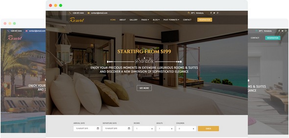 Resort v1.9 - 豪华酒店Joomla模板