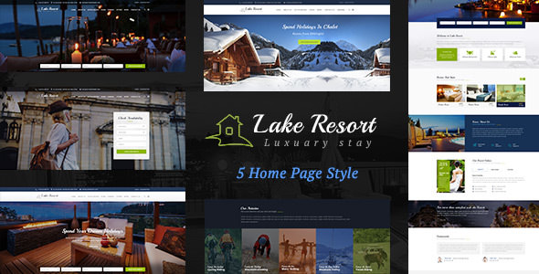 Lake Resort - 度假村酒店HTML模板