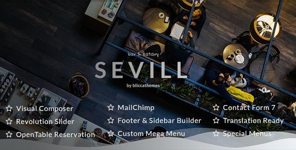 Sevill v1.0.5 - 餐厅咖啡厅WordPress主题