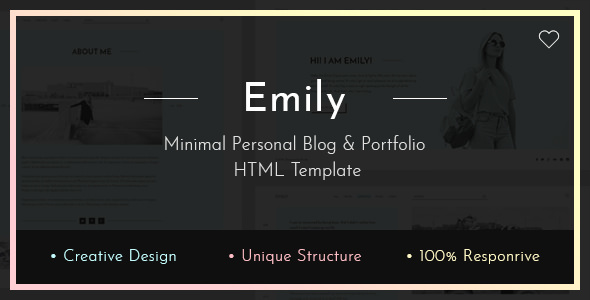 Emily - 简洁新闻博客HTML模板