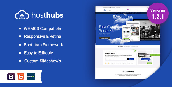 HostHubs v1.6 - 空间主机WHMCS模板