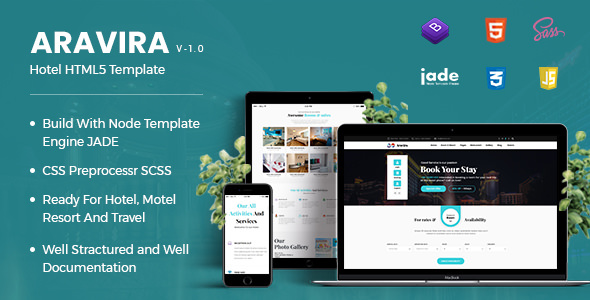 Aravira - 酒店HTML模板