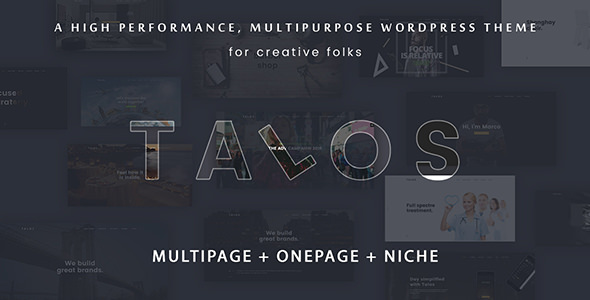 Talos - 创意多用途企业网站模板WordPress主题