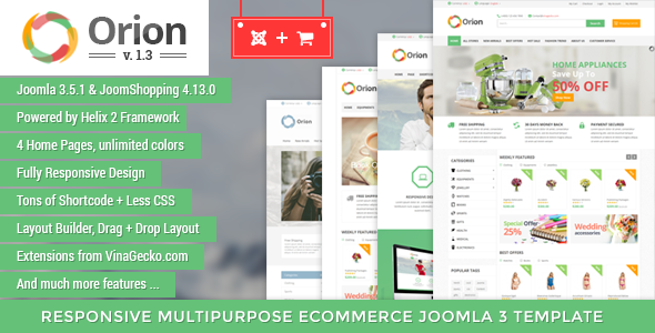Orion - 企业电子商务Joomla模板
