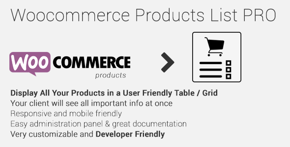 Woocommerce Products List Pro 产品列表插件