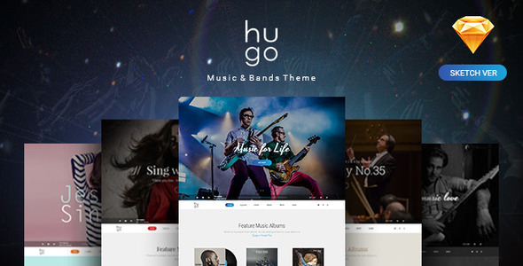  Hugo - Music Band HTML Template