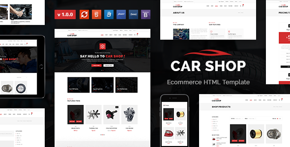 Car Shop - 电子商务HTML模板