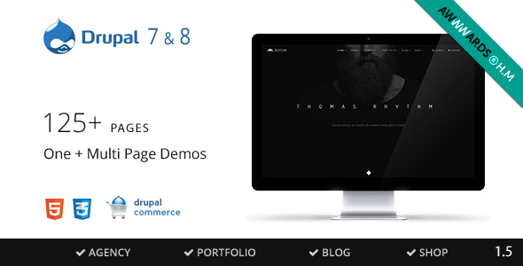 Rhythm - 多用途 Drupal 7＆8 主题