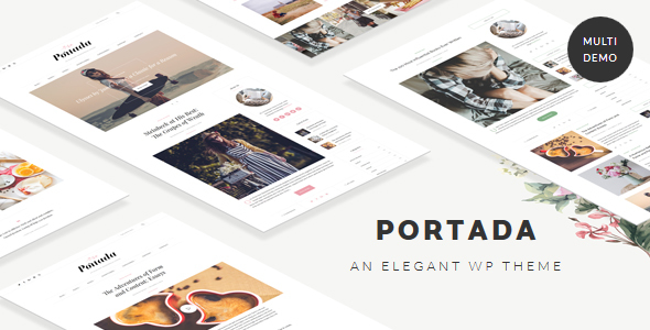  Portada - WordPress theme of elegant blog, news magazine website