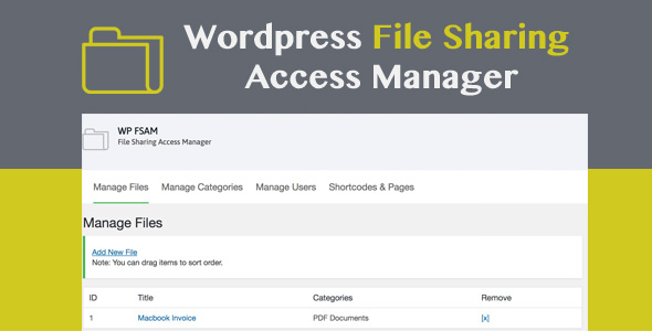 WP FSAM - File Sharing Access Manager 媒体库文件夹访问权限管理插件