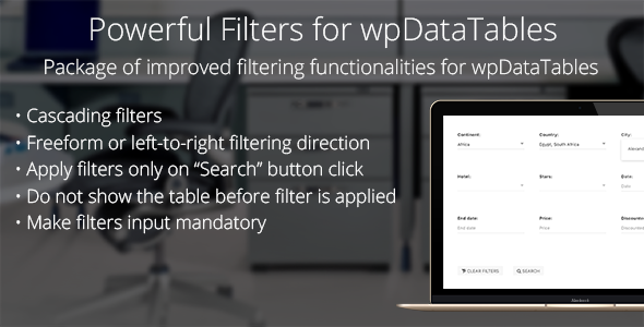 Powerful Filters for wpDataTables 表格表单筛选过滤插件