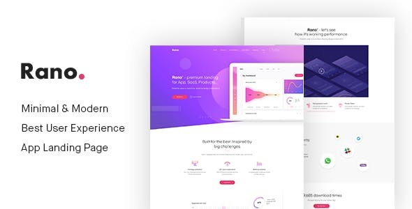 Rano - 着陆页 HTML 模板
