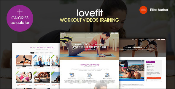 LOVEFIT - 健身视频HTML模板