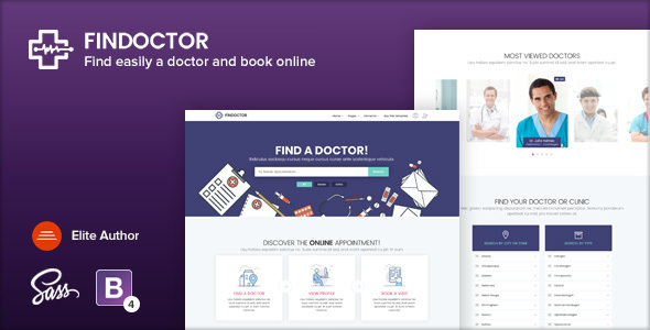 Findoctor - Doctors directory and Book Online template