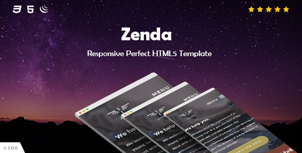 Zenda - 响应式单页HTML模板