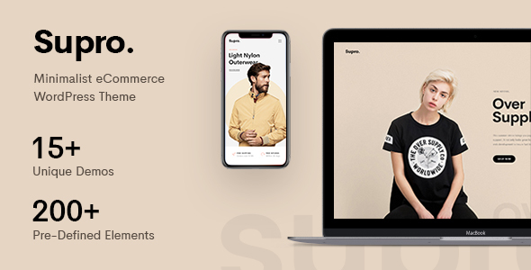  Supro - minimalist e-commerce website template WordPress Chinese theme