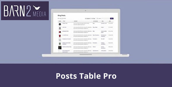 Barn2 Media Posts Table Pro 终极表格专业版WordPress插件