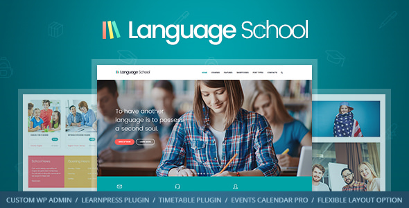 Language School - Courses & Learning Management System Education WordPress Theme